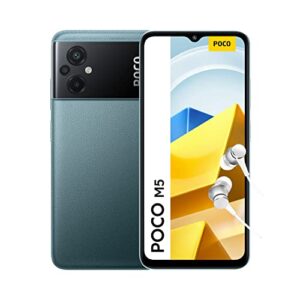 Xiaomi Poco M5 4G LTE GSM (128GB + 4GB) 50MP Triple Camera 6.58" Octa Core (NOT for USA Market) Global Unlocked + (w/Fast 51w Car Charger) (Green Global Version)