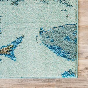 Rugs.com Amalfi Collection Rug – 4' x 6' Light Blue Medium Rug Perfect for Entryways, Kitchens, Breakfast Nooks, Accent Pieces