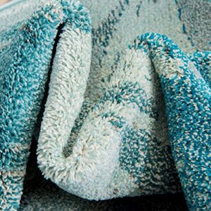 Rugs.com Amalfi Collection Rug – 4' x 6' Light Blue Medium Rug Perfect for Entryways, Kitchens, Breakfast Nooks, Accent Pieces