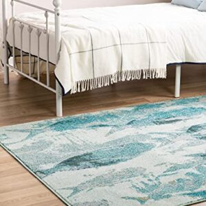 Rugs.com Amalfi Collection Rug – 4' x 6' Light Blue Medium Rug Perfect for Entryways, Kitchens, Breakfast Nooks, Accent Pieces