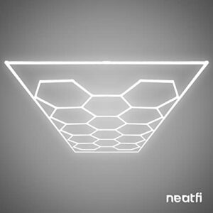 Neatfi LED Car Garage Light, Ceiling Light, Shop Light for Car Detailing, Garage, Workshop and Gym (15 Hex Grids, Cool White)