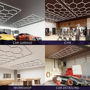 Neatfi LED Car Garage Light, Ceiling Light, Shop Light for Car Detailing, Garage, Workshop and Gym (15 Hex Grids, Cool White)