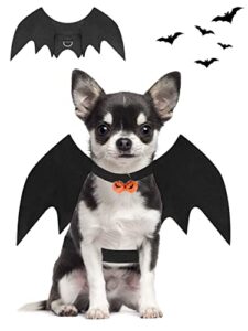 halloween dog bat wings costume, pet halloween cosplay party dress up costume for small dogs and cats(s) black