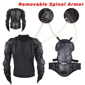 Motorcycle Protective Jacket Full Body Armor, Chest Spine Protection Dirt Bike Gear for Men Motocross MTB Racing