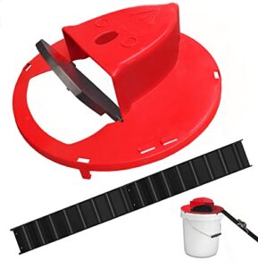 mouse trap bucket, bucket lid mouse trap, 5 gallon bucket compatible, humane or lethal, trap door style, multi catch, auto reset, indoor outdoor, no see kill (wine)