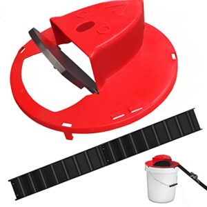 Mouse Trap Bucket, Bucket Lid Mouse Trap, 5 Gallon Bucket Compatible, Humane or Lethal, Trap Door Style, Multi Catch, Auto Reset, Indoor Outdoor, No See Kill (Wine)