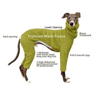 Vestione Dog Pajamas Winter Fleece Dog Coat Long Sleeve Warm Dog Clothes for Small Medium Large Dog