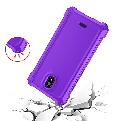 for Nokia C100 Case,Nokia C100 Phone Case with Screen Protector,Front Back Full Body Protective Design Frosted PC Back Soft TPU Bumper Raised Corner Shockproof Phone Cover Case for Nokia C100 Purple