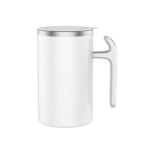 s+ stainless steel self stirring mug suitable for coffee/milk/fruit juice (white)
