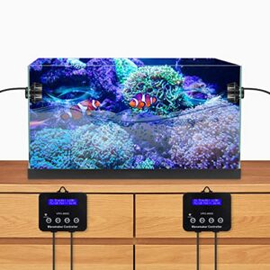 JEREPET 2100GPH Aquarium Wave Maker with Controller Mini DC 24V 12W Powerhead with Magnetic Mounting, Wavemaker with LED Display for 30 to 60 Gallon Tank