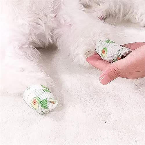 Yeduzyn 5 Rolls Self Adhesive Bandages Disposable Dog Boots Dog Shoes Elastic Stickers Dog Walking Artifact Wound Dressing Dog Feet Protection 5.0cm Width