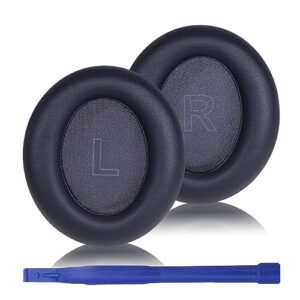 q30 protein leather earpads for anker soundcore life q30 by anker life q35 headphone headsets earmuff repair part q35 noise cancelling ear covers cushions (dark blue)