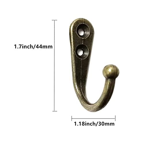 15 Pcs Wall Mounted Coat Hooks, Hooks for Wall, Mug Hooks, Hanger Hook with 35 Pieces Screws for Towel, Key, Robe, Coats, Scarf, Bag, Cap, Coffee Cup, Mugs