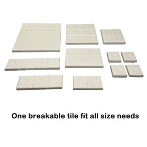 Reefing Art Breakable Coral Frag Tile 4inch 10pcs with Free Aquarium Glue White frag Rack Plugs