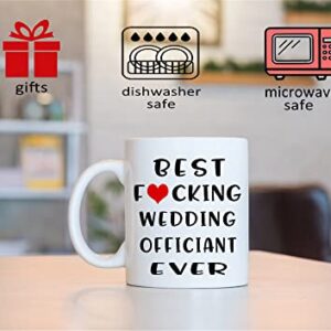 Qsavet Funny Wedding Officiant Coffee Mug, Best Wedding Officiant Ever Mug, Thank You Gifts, Officiant Gift, Marriage Ceremony Coffee Mug for Officiant from Couple -11 oz Novelty Coffee Mug (02)