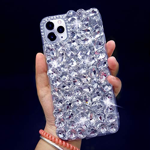 Bonitec Case for iPhone 14 Pro Max Glitter Case for Women Girly 3D Bling Sparkle Case Luxury Shiny Crystal Rhinestone Diamond Bumper Clear Glitter Cover Case for iPhone 14 Pro Max, Clear