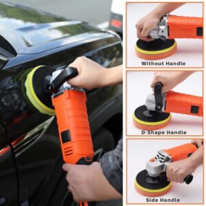 Buffer Polisher, Powerful Buffer Waxer, 7-Speed Rotary Polisher with 6" and 7" Backing Plate, 1580W Rotary Polisher for Car Polishing, Waxing, Glaze, Sanding