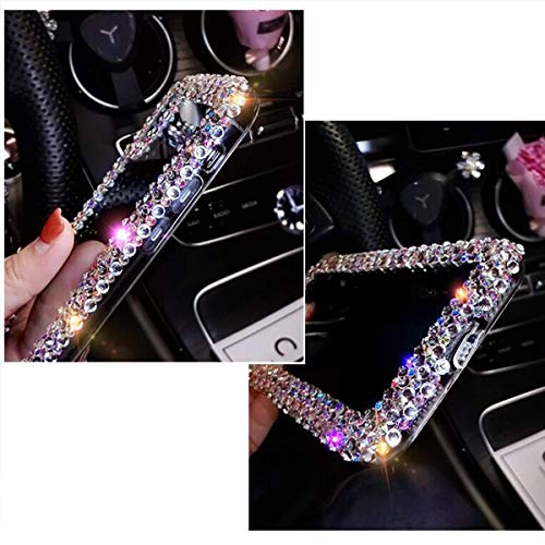 Bonitec Compatible with iPhone 14 Case for Women Girls 3D Glitter Sparkle Bling Case Luxury Shiny Cute Crystal Charms Rhinestone Diamond Bumper Clear Protective Cases Cover Clear