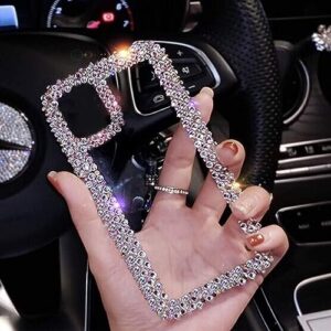 Bonitec Compatible with iPhone 14 Case for Women Girls 3D Glitter Sparkle Bling Case Luxury Shiny Cute Crystal Charms Rhinestone Diamond Bumper Clear Protective Cases Cover Clear