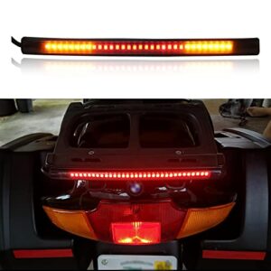 Motorcycle Tail Lights, Universal 48 Led Two-color Light Bar Stop Turn Signal Lights All-in-one for Motorcycle Waterproof Flexible Light (Yellow + Red)