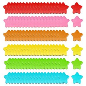 lnq luniqi 120 pcs refrigerator magnets colorful stars shaped magnets blackboard sticker childrens race reward chart magnet for whiteboard office refrigerator (6 color,2cm)