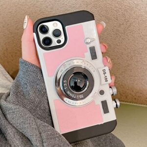 Losin Emily in Paris Phone Case Compatible with iPhone 14 Pro Max for Women and Girls Camera Case Cute Vintage 3D Design Fashion Neck Strap Crossbody Strap Lanyard Cover Shockproof Protective Cover
