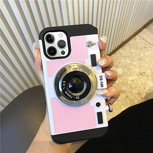 Losin Emily in Paris Phone Case Compatible with iPhone 14 Pro Max for Women and Girls Camera Case Cute Vintage 3D Design Fashion Neck Strap Crossbody Strap Lanyard Cover Shockproof Protective Cover