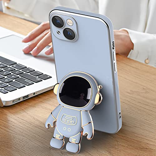 Astronaut Phone Ring Holder Finger Kickstand, ABS Electroplate Phone Back Grip Astronaut Phone Hidden Stand Compatible with iPhone 13 Pro Max/13 Pro/12 Pro Max/11 Most Smartphones (Blue+Green 2)