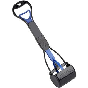 sunkoon 28inch non-breakable pooper scooper for dogs, long handle foldable portable dog scooper with high strength durable spring, easy to pick up for grass and gravel