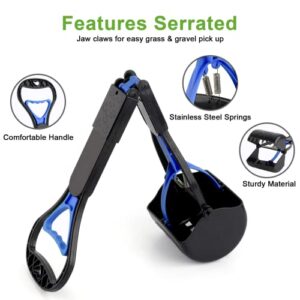 Sunkoon 28inch Non-Breakable Pooper Scooper for Dogs, Long Handle Foldable Portable Dog Scooper with High Strength Durable Spring, Easy to Pick Up for Grass and Gravel