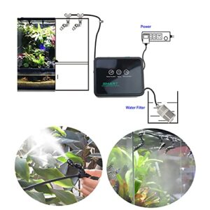 Reptile Humidifiers, Reptile Mister Automatic with Timer, Smart Reptile Misting System for Terrariums Humidifier, with 360°Adjustable Misting Nozzles, Spray Kit for Rainforest Plants Amphibian