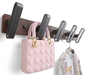 coat hooks wall mounted, wood wall hooks rack for hanging coat hat backpack, farmhouse heavy duty coat rack hangers for jacket towel bag