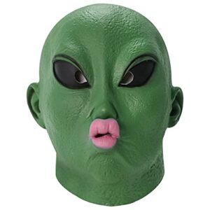 green fish mask, funny animal mask, latex fish head costume for adults halloween animal fish head mask