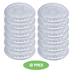 12 Pack Plastic Appetizer Trays with Lids,Disposable Compartment Serving Platters,6 Sectional Catering Trays for Serving Food