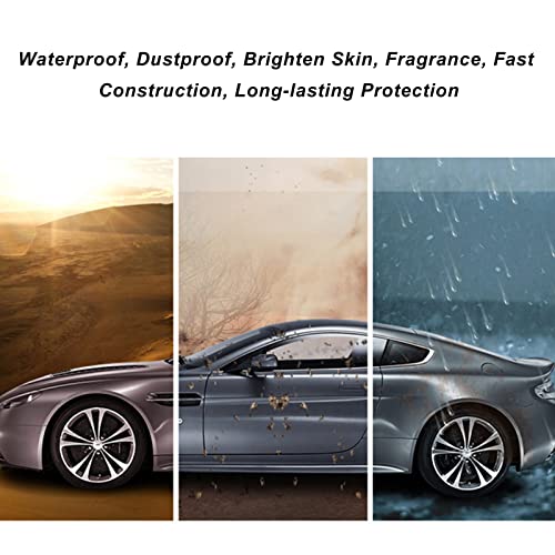 Car Wax Crystal Plating Set, Car Coating Wax Hard Glossy Carnauba Wax Coating Care, Car Scratches Fast Repair with Waxing Sponge and Towel (2Pack)