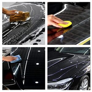 Car Wax Crystal Plating Set, Car Coating Wax Hard Glossy Carnauba Wax Coating Care, Car Scratches Fast Repair with Waxing Sponge and Towel (2Pack)