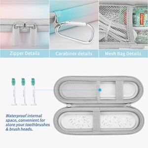 Yinke Travel Case for Oral-B/Oral-B Pro Smartseries/Philips Sonicare ProtectiveClean Electric Toothbrush, for 1000 4100 Hard EVA Case Protective Cover Storage Bag (Gradient)