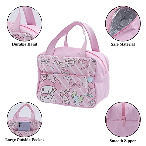 Anime Lunch Box Bag Cartoon Lunch Holder Layer Insulated Lunch Cooler Bag for Women Girl Work Picnic (LB My Me)