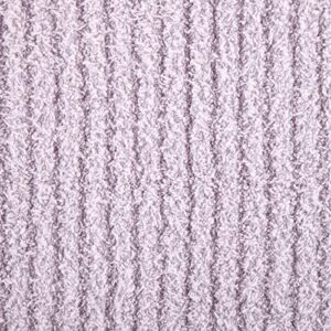 Crafted by Catherine Premier Ribbed Cozy Knit Throw Blanket 60" x 70" Inches, Soft Comfy Decorative Throw for Couch Bed Sofa Travel, Lilac