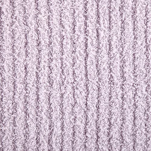 Crafted by Catherine Premier Ribbed Cozy Knit Throw Blanket 60" x 70" Inches, Soft Comfy Decorative Throw for Couch Bed Sofa Travel, Lilac