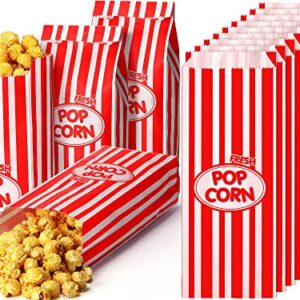 500 PCS Popcorn Bags 2oz Popcorn Paper Bags Red and White Stripes Retro Popcorn Bags Disposable Popcorn Bags for Party Movie Theater Carnival Festivals Movie Theme Party Supplies (500 Pcs)