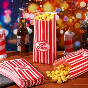 500 PCS Popcorn Bags 2oz Popcorn Paper Bags Red and White Stripes Retro Popcorn Bags Disposable Popcorn Bags for Party Movie Theater Carnival Festivals Movie Theme Party Supplies (500 Pcs)