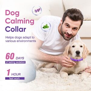 Calming Collar for Dogs 4 Packs Pheromone Collars Appeasing Dog Separation Anxiety Relief Stress 60 Days Calm Pheromones Relax Breakaway Design Adjustable Size Fit Medium Large Small Puppy(25 Inches)