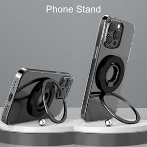 StarBakeSi Magnetic Phone Ring Holder, Compatible with Magsafe Phone Grip and Stand 3 in 1, Phone Holder for Hand, 180° Adjustable Phone Kickstand for iPhone 14 Pro Max, iPhone 14/13 / 12 Series