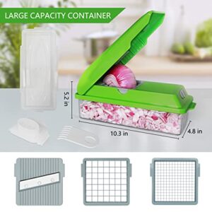 6-in-1 Vegetable Chopper, Mandoline Slicer Food Chopper Pro Onion Chopper, Multifunctional Veggie Chopper Slicer Dicer Cutter with Enlarged Storage Container with Lids