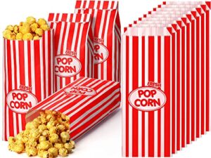 1000 pcs 1 oz popcorn bags bulk popcorn paper bags red and white stripes retro popcorn bags disposable popcorn bags for party movie theater carnival festivals movie theme party supplies