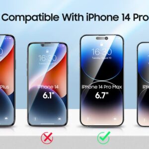 BENKS [2 Pack] Privacy Screen Protector Compatible for iPhone 14 Pro Max (2022),9H Hardness Anti Spy Tempered Glass Upgrade[Dust-Proof][Scratch Resistant][Case Friendly][Bubble Free][New Version]