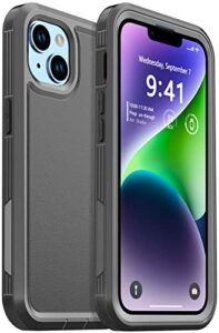 ibelief designed for iphone 14 case, mil-grade drop tested phone case for iphone 14 6.1'' (black)