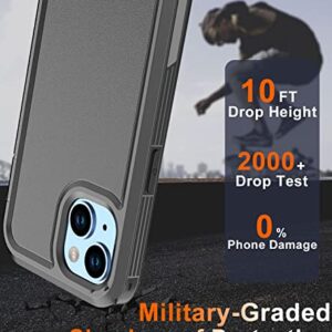 ibelief Designed for iPhone 14 Case, MIL-Grade Drop Tested Phone Case for iPhone 14 6.1'' (Black)