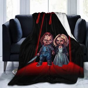 horror throw blanket for couch sofa or horror gift bed throw , soft fuzzy plush halloween blanket, luxury flannel lap blanket, for all seasons, 50''x40''